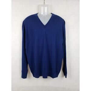 EUC Ermenegildo Zenga Men's Blue Long Sleeve Shirt Thin Stretch Lightweight XL